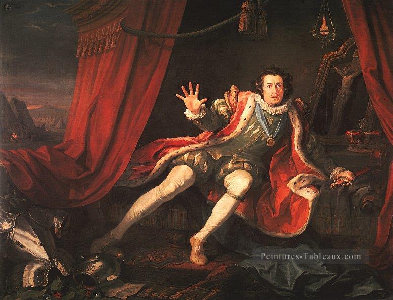 David Garrick comme Richard 3 William Hogarth Peintures à l'huile